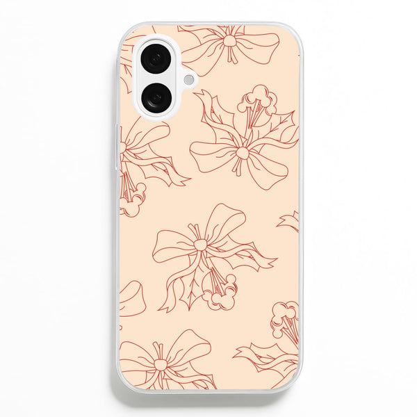 Cartoon Mouse Holly Pattern iPhone 16 Plus Case