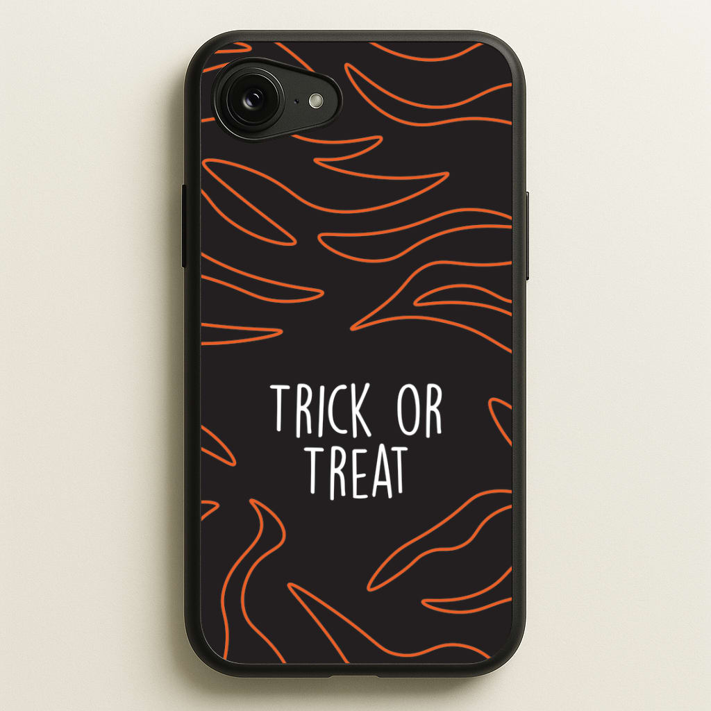 Zebra Print Trick Or Treat iPhone 16e Case