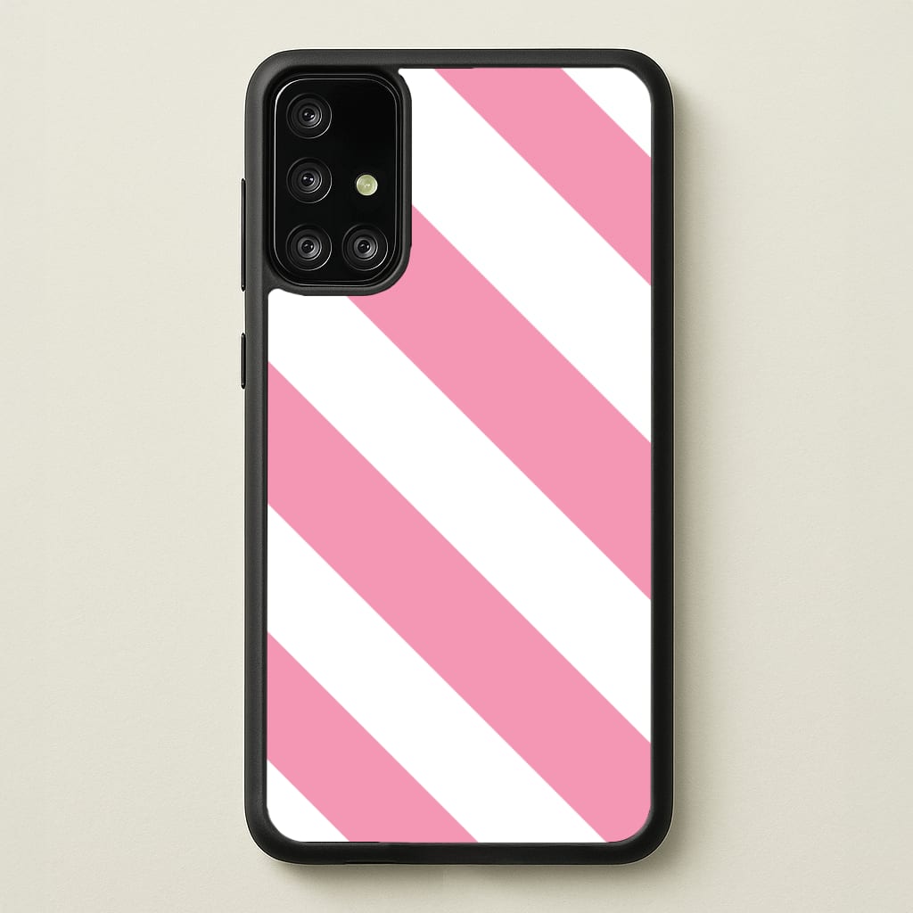 Candy Cane Stripes Galaxy A71 Case