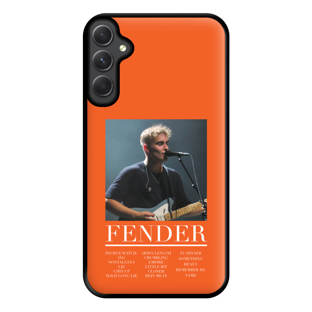 Fender Orange Song List Galaxy A54 Case