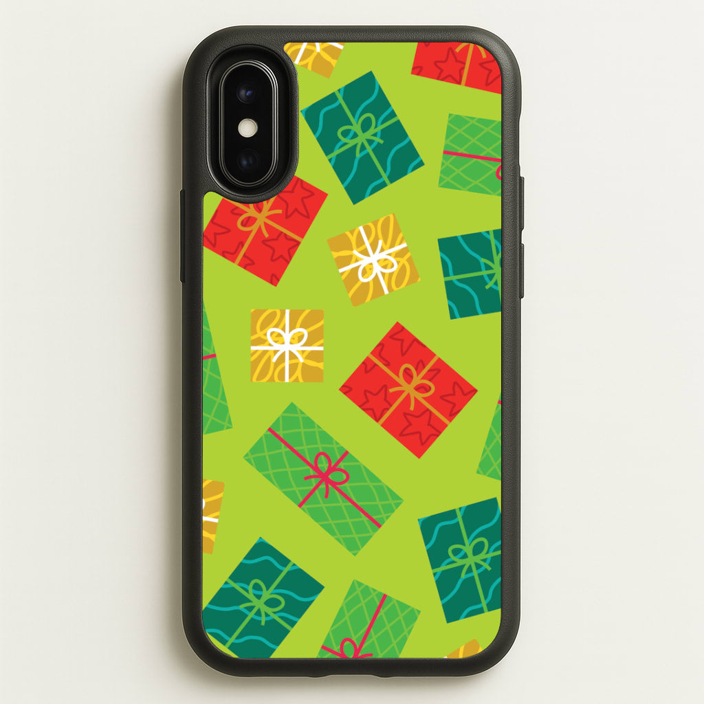 Colourful Abstract Christmas Presents Pattern iPhone X / XS Case