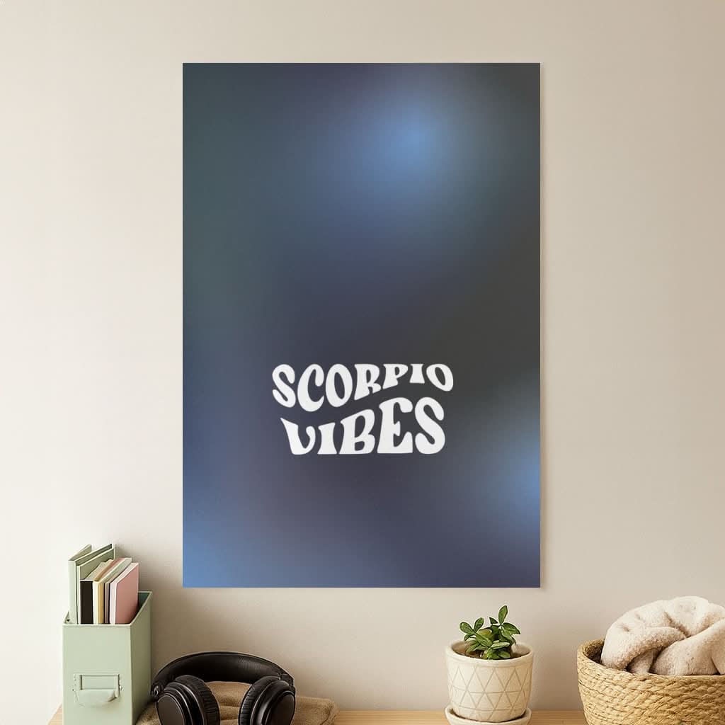 Scorpio Vibes Gradient Zodiac Poster