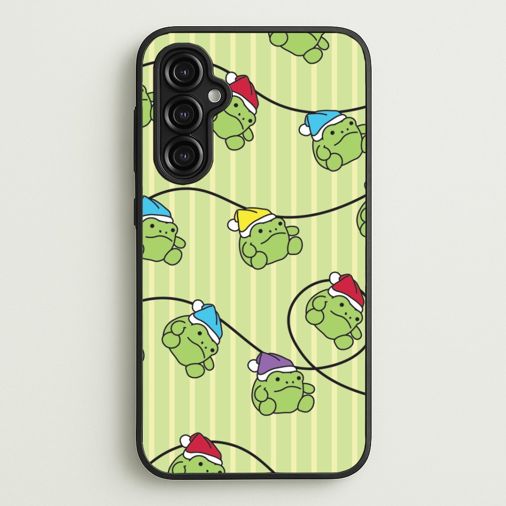 Christmas Frog Plush Fairylights Pattern Galaxy A14 Case