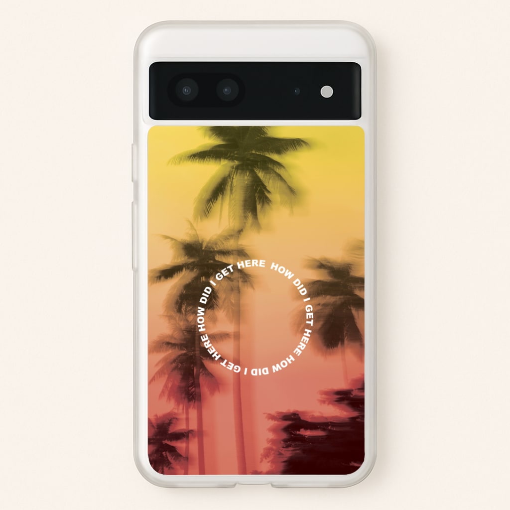 Palm Trees Circle Google Pixel 7 Case