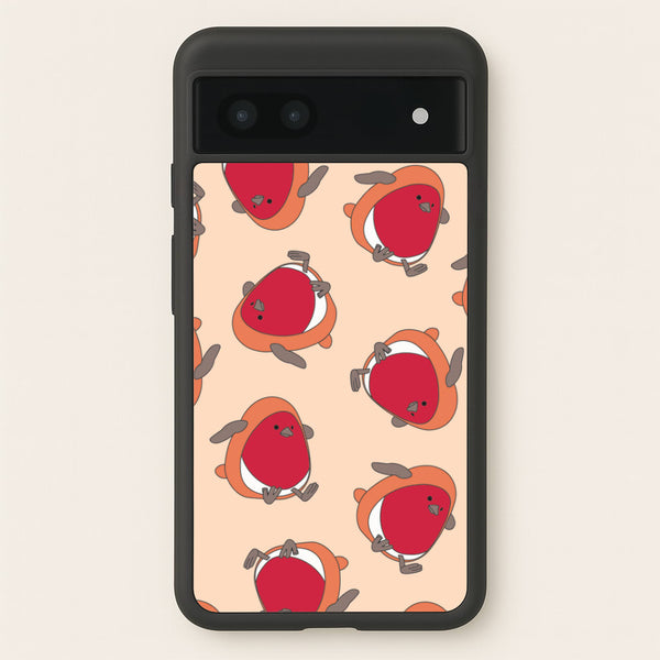 Christmas Robin Plush Pattern Google Pixel 6a Case