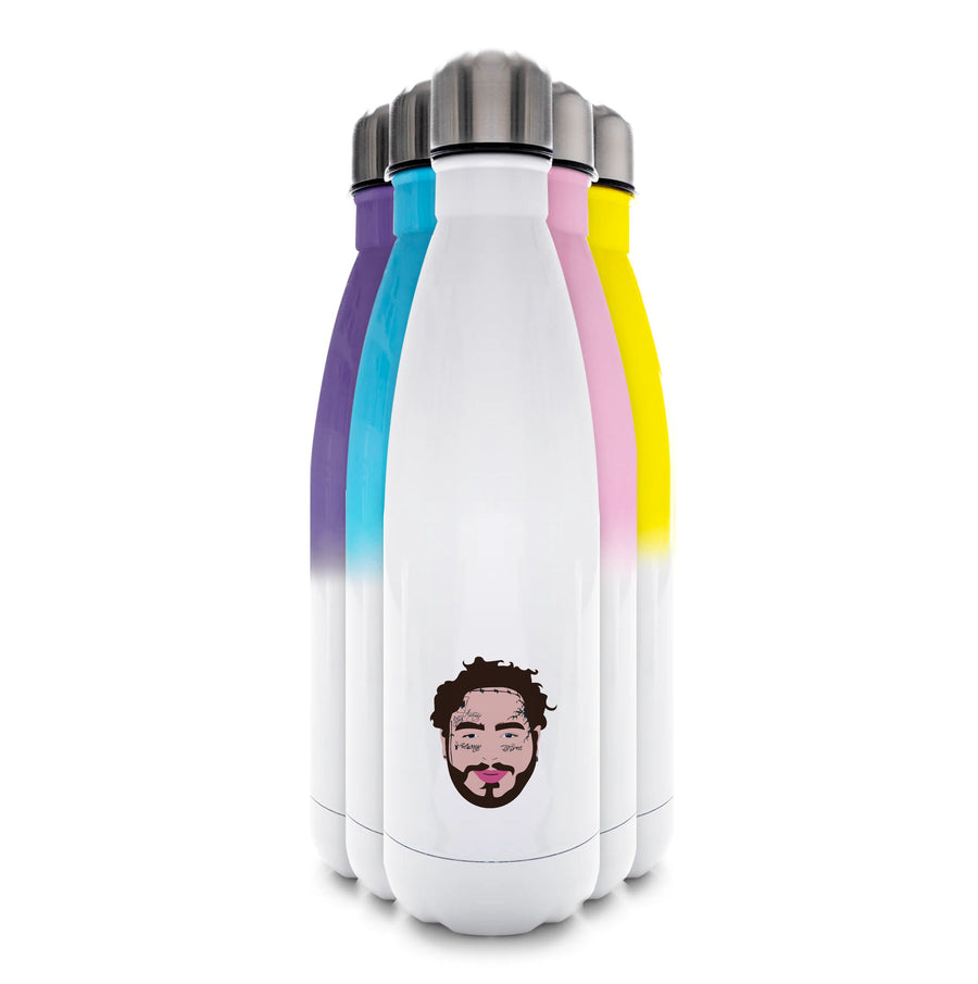 Face Tattoos - Post Malone Water Bottle