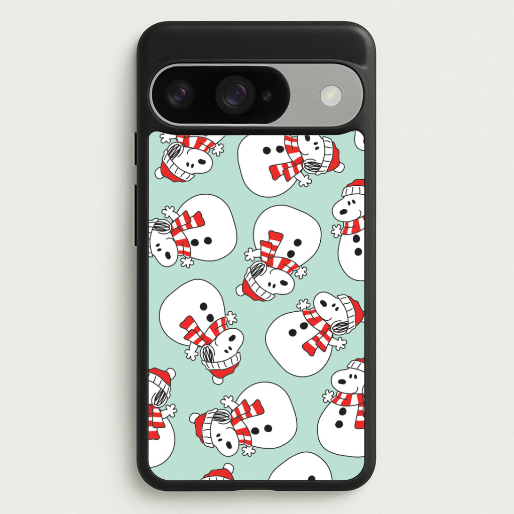 Cartoon Beagle Snowman Pattern Google Pixel 10 / 10 Pro Case