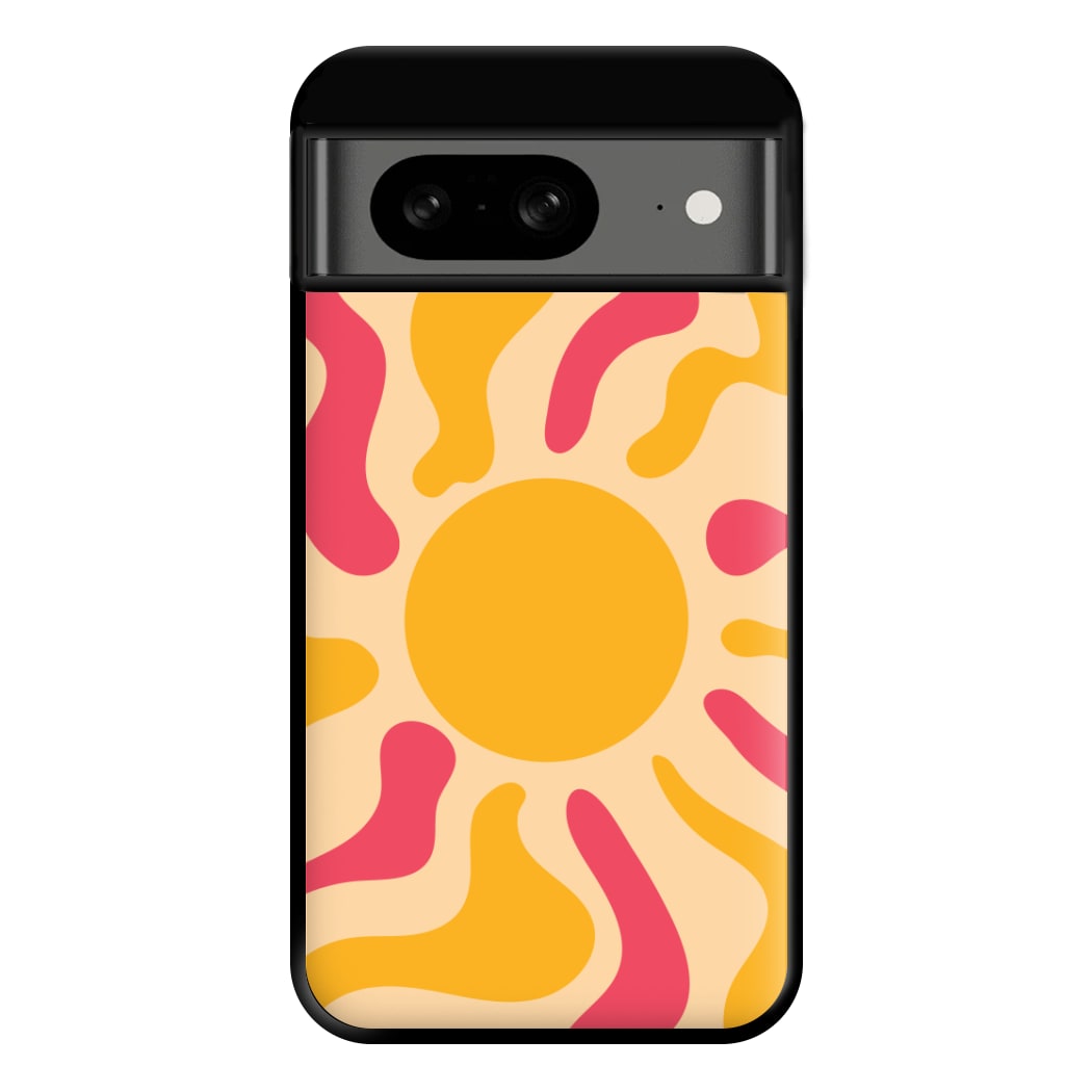 Yellow And Pink Abstract Sun Google Pixel 8 Case