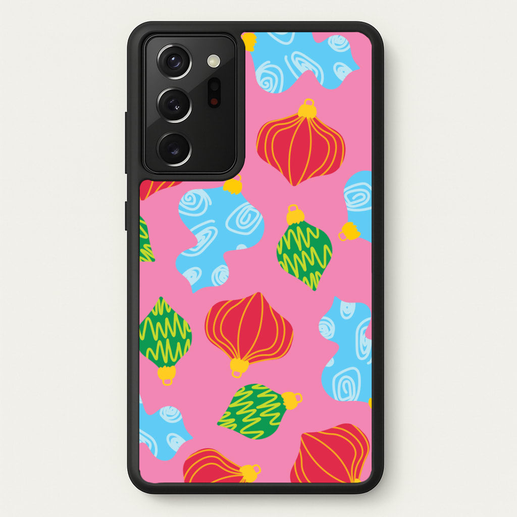 Abstract Christmas Baubles Pattern Galaxy Note 20 Ultra Case