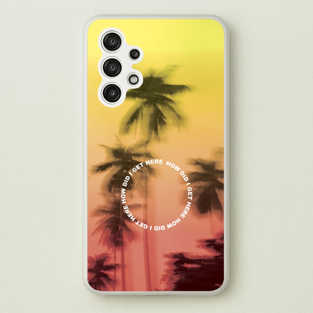 Palm Trees Circle Galaxy A13 Case