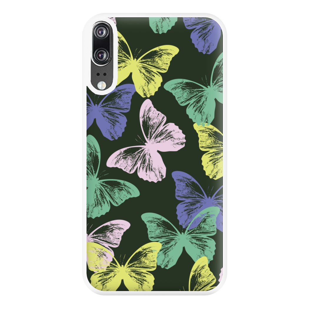 Colourful Butterfly Stamps Pattern Huawei P20 Case