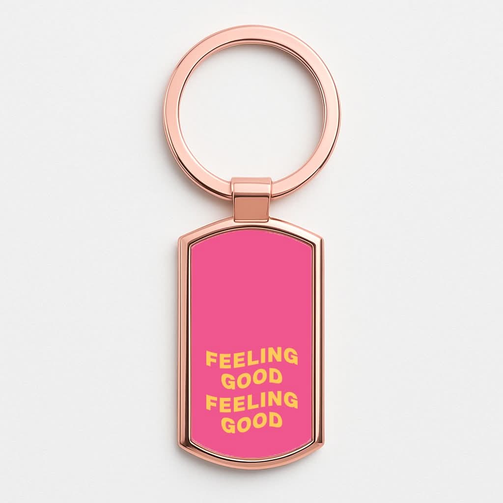 Wavey Feeling Good Rose Gold Keyring