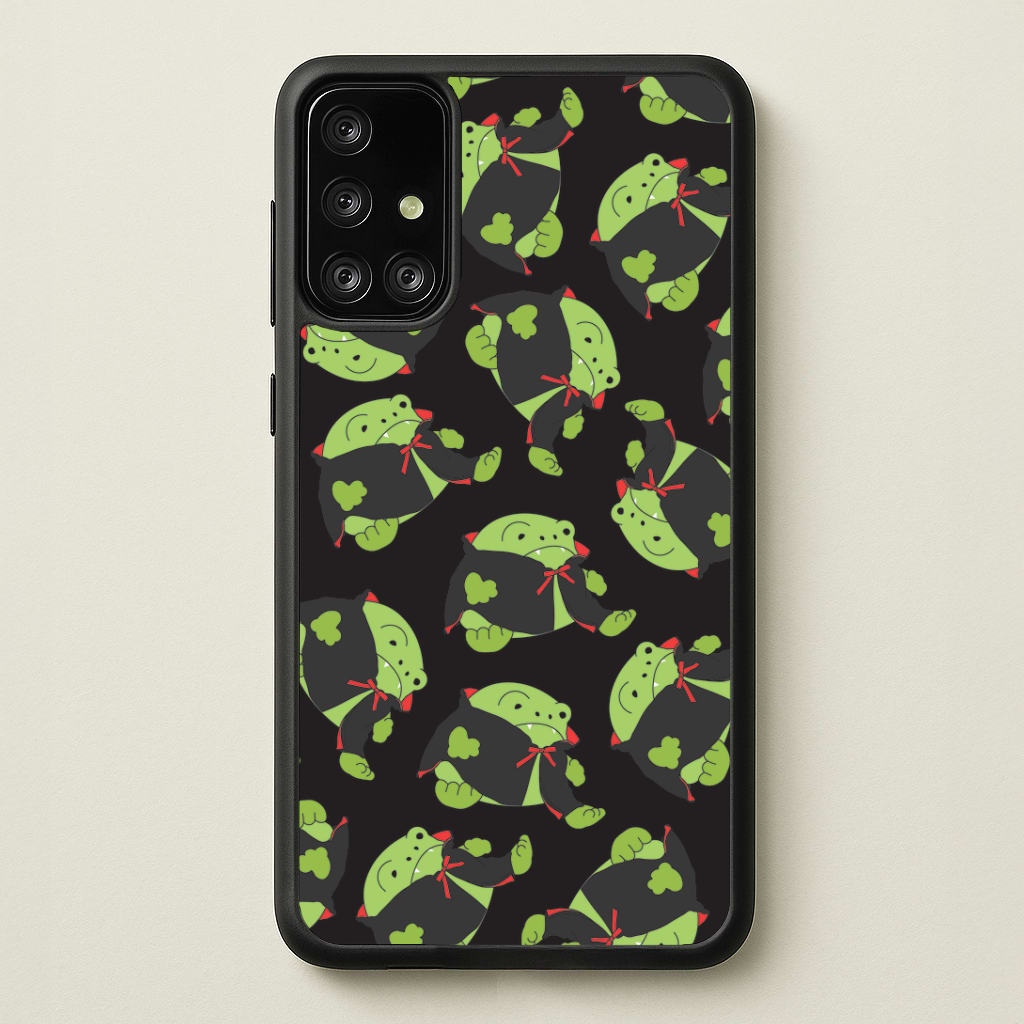 Vampire Frog Pattern - Halloween Galaxy A71 Case