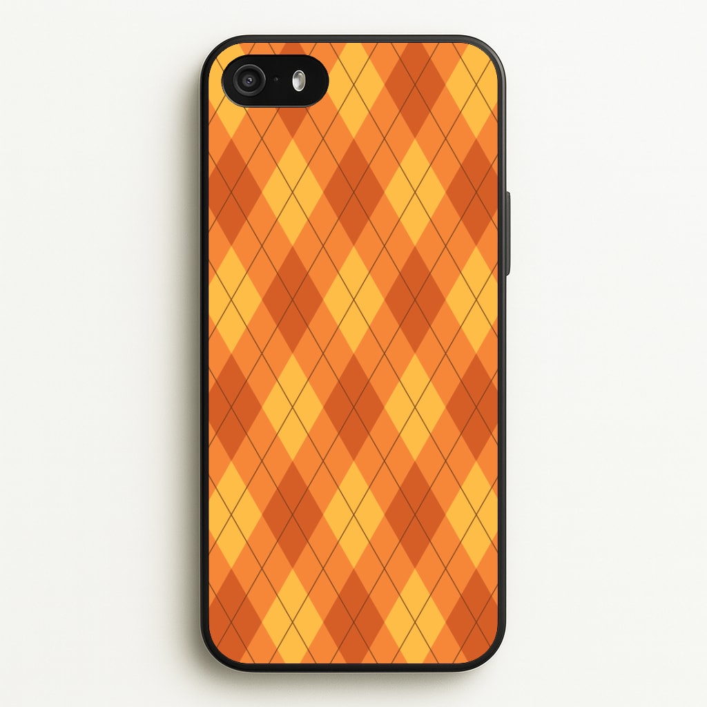 Orange Argyle Pattern iPhone 5 / 5s / SE 2016 Case