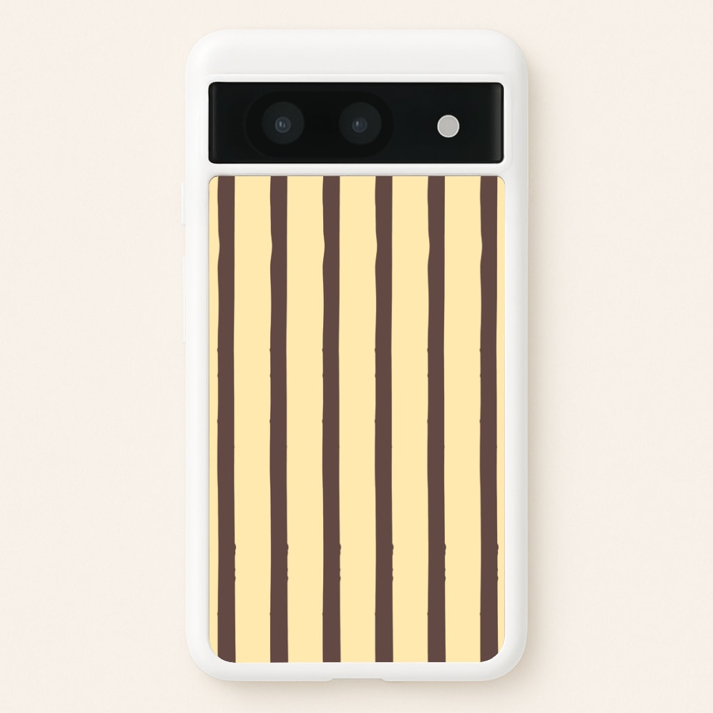 Vanilla & Chocolate Stripes Google Pixel 8a Case