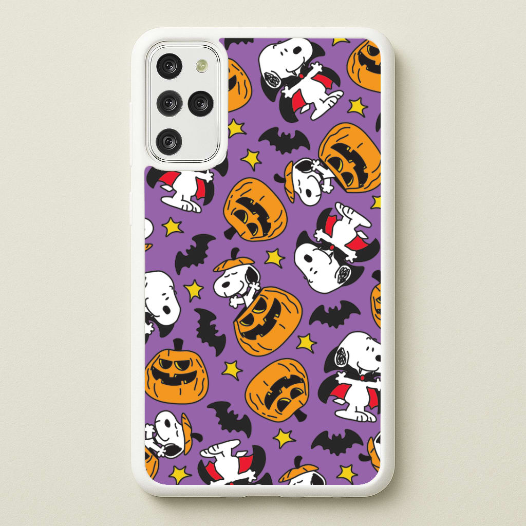 Cartoon Beagle Halloween Pattern Galaxy S20 Plus Case