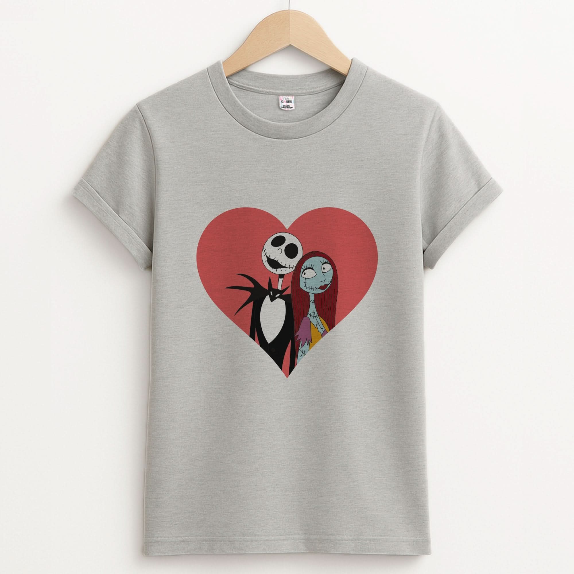J And S Heart Unisex Grey T-Shirt