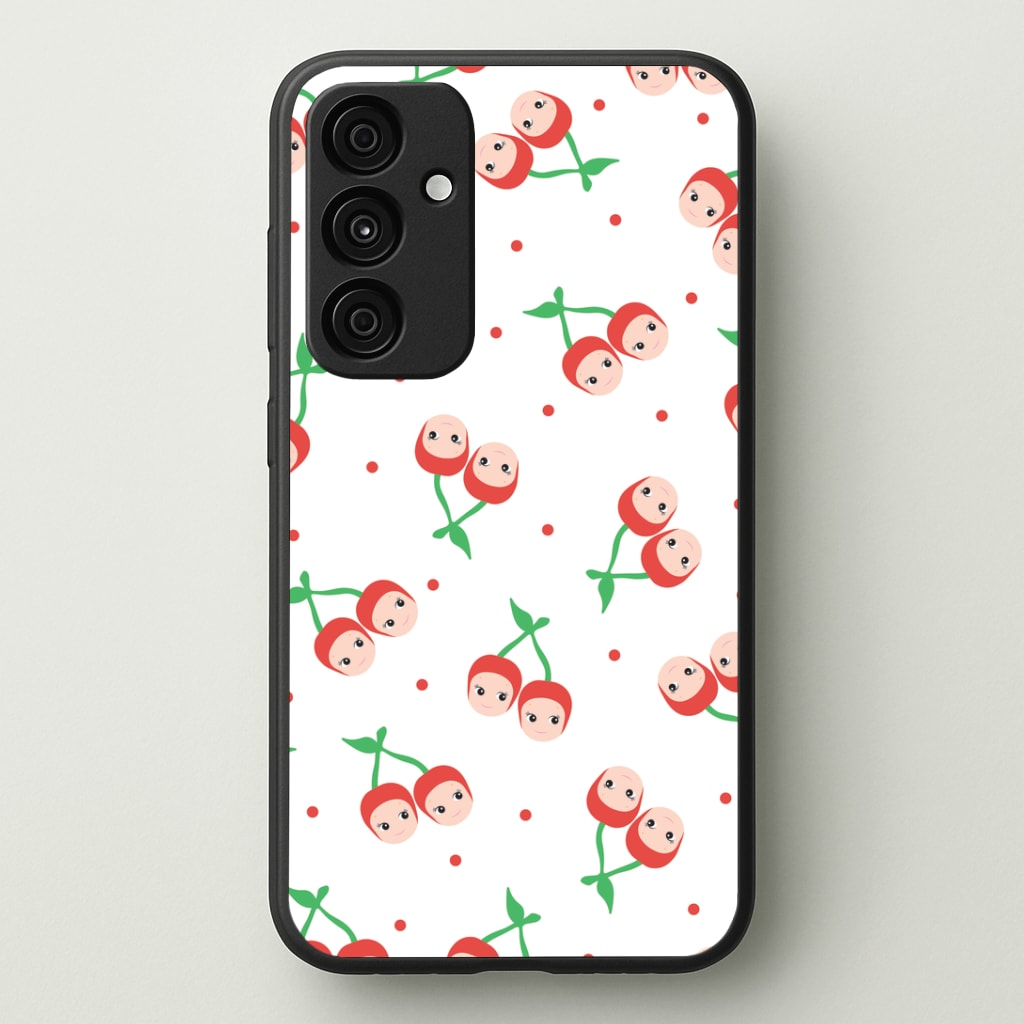 Cherry Angels Pattern Galaxy A35 Case