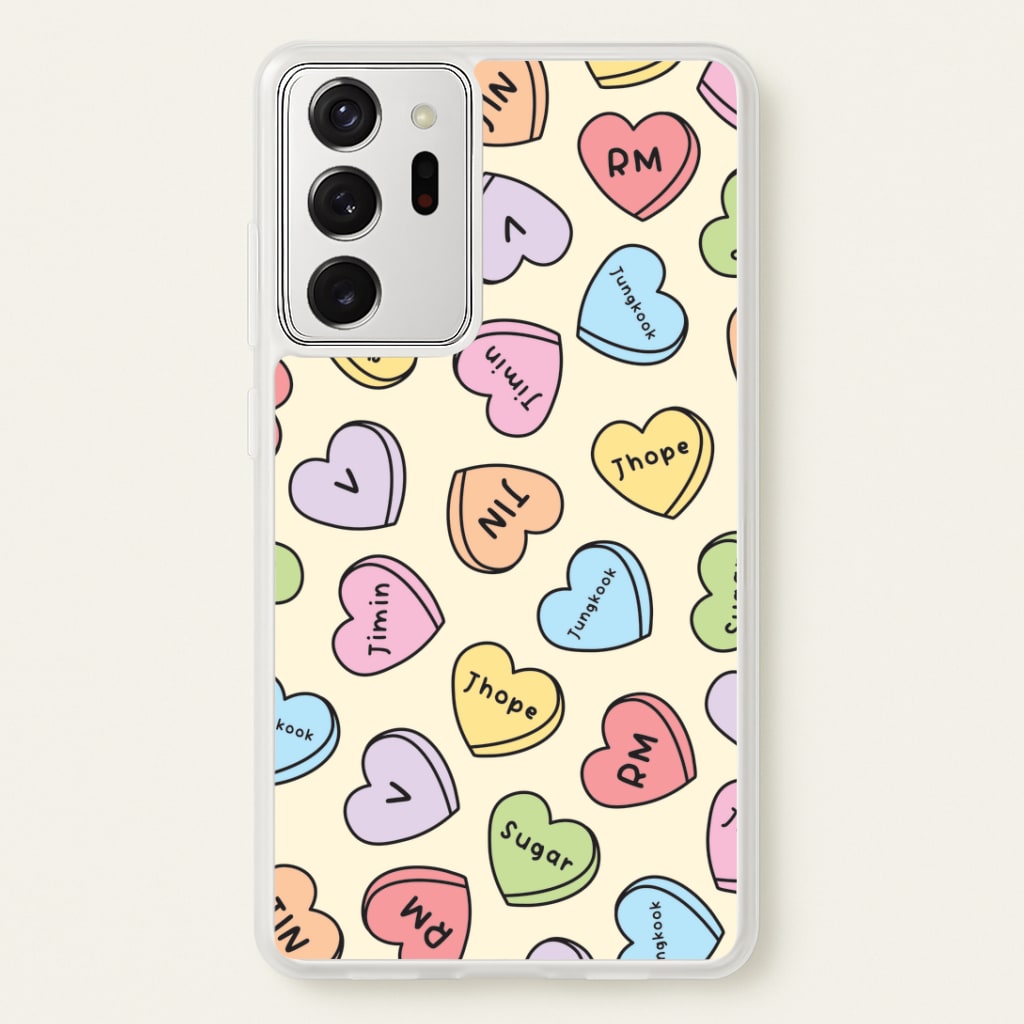 K-Pop Band Members Love Hearts Pattern Galaxy Note 20 Ultra Case