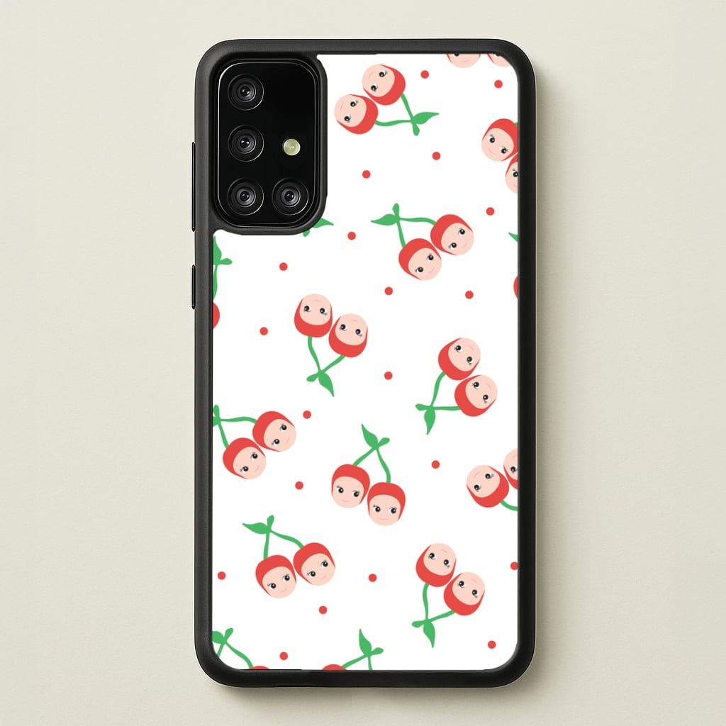Cherry Angels Pattern Galaxy A71 Case