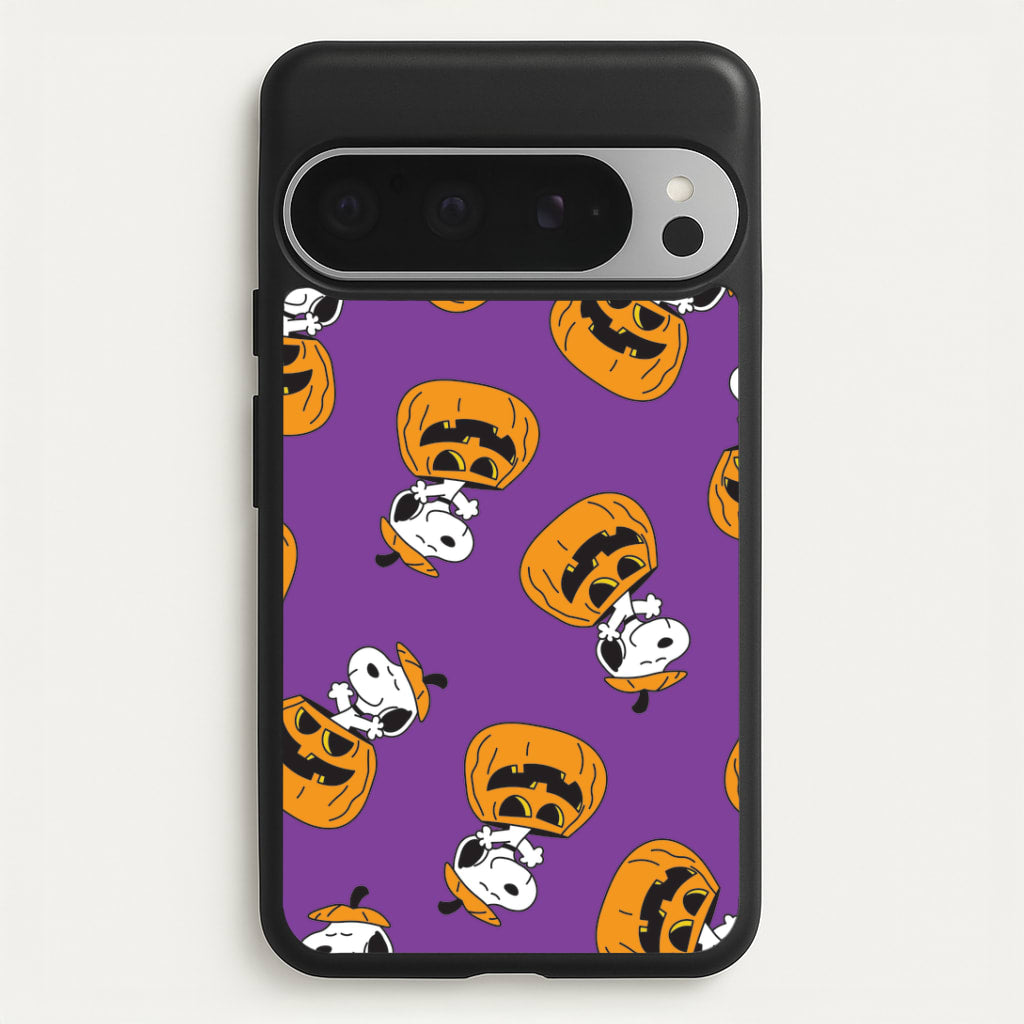 Cartoon Beagle Pumpkin Pattern Google Pixel 9 Pro XL Case