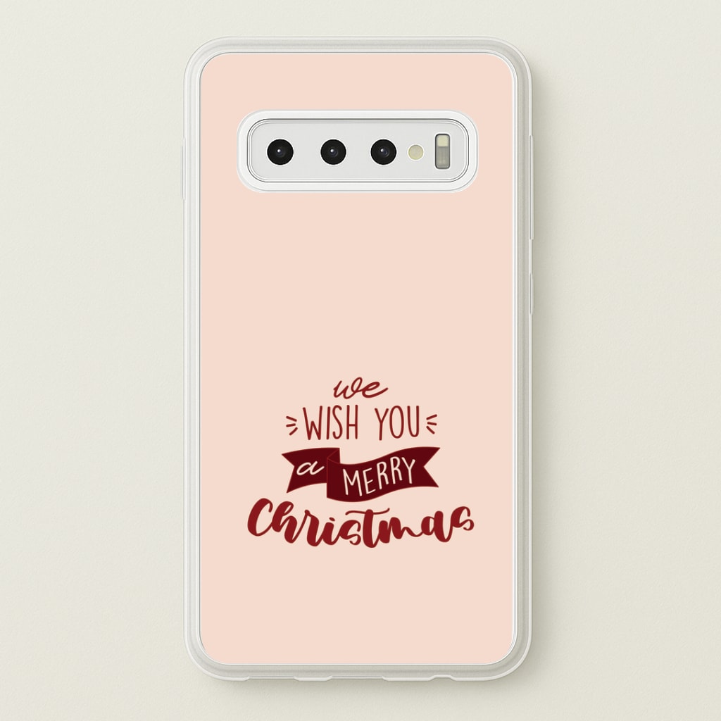 We Wish You A Merry Christmas Quote Galaxy S10 Plus Case