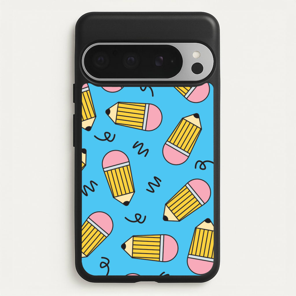 Pencils And Scribbles Pattern Google Pixel 9 Pro XL Case