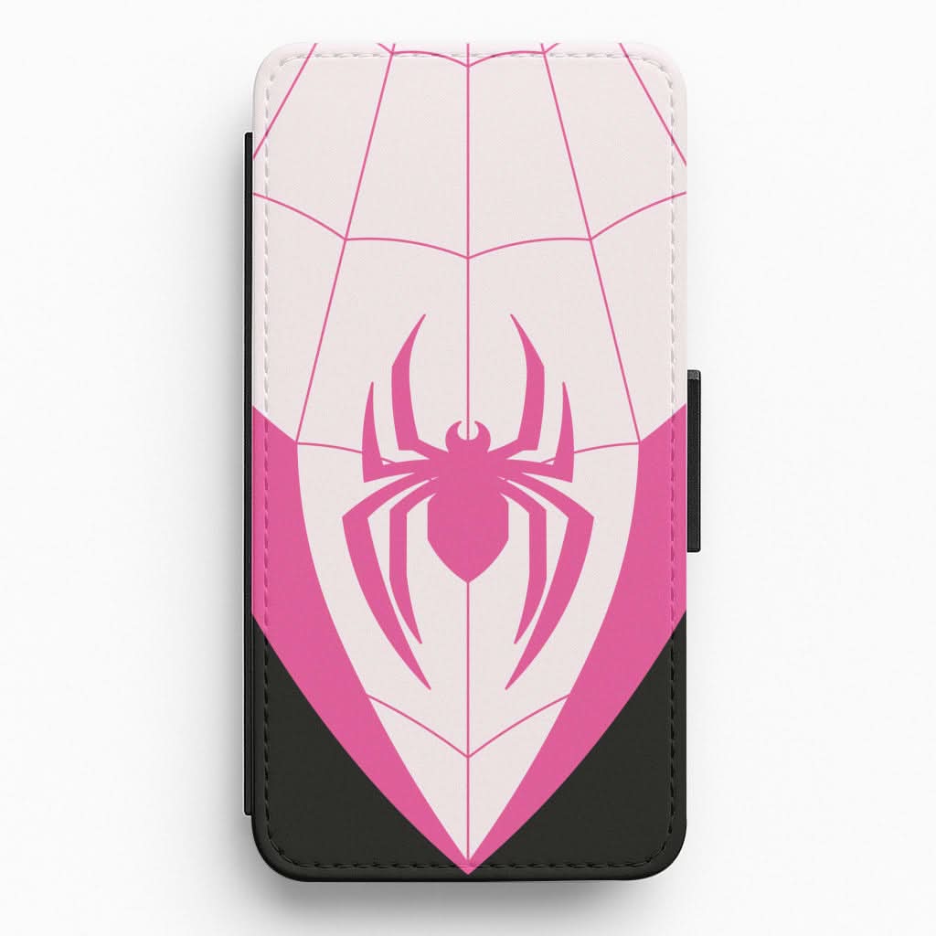 Pink And Black Spider Costume Flip / Wallet Phone Case