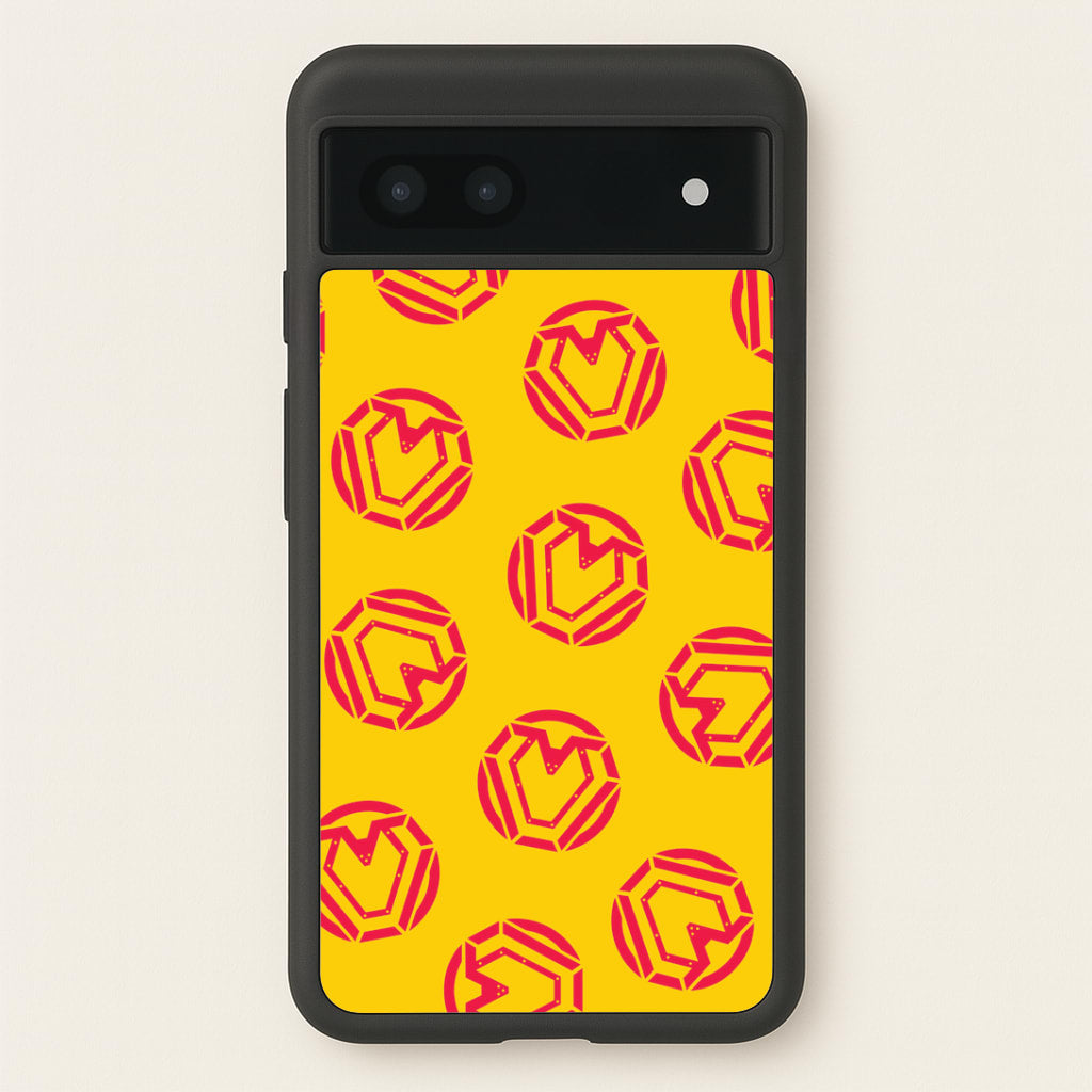 Metal Heart Pattern Google Pixel 7a Case