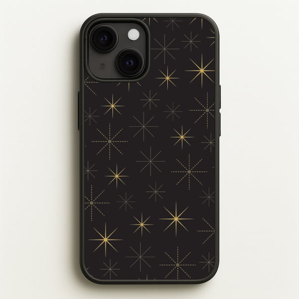 Christmas Gold Stars Pattern iPhone 13 Case