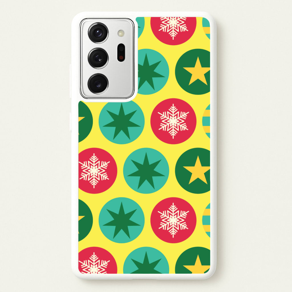 Colourful Abstract Baubles Christmas Pattern Galaxy Note 20 Ultra Case