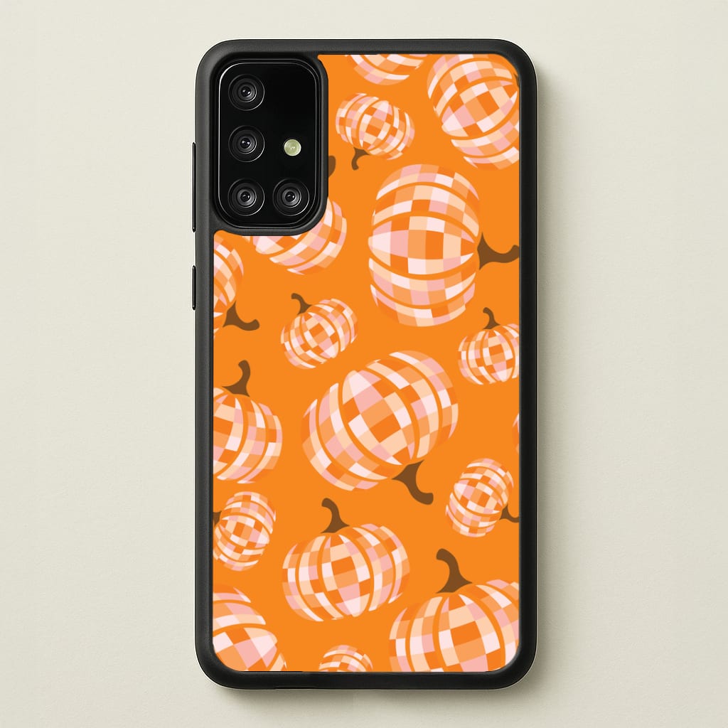 Disco Pumpkins Pattern Galaxy A71 Case