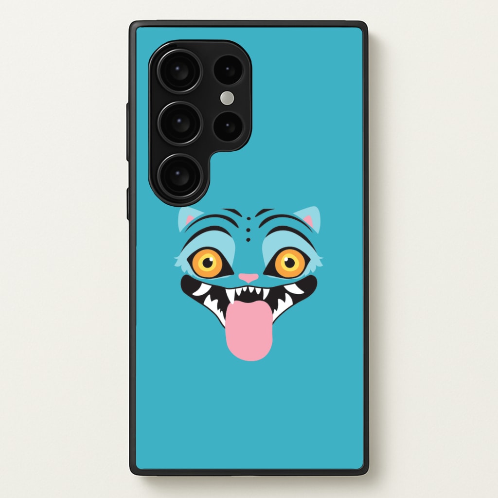 Demon Cat Face Galaxy S24 Ultra Case