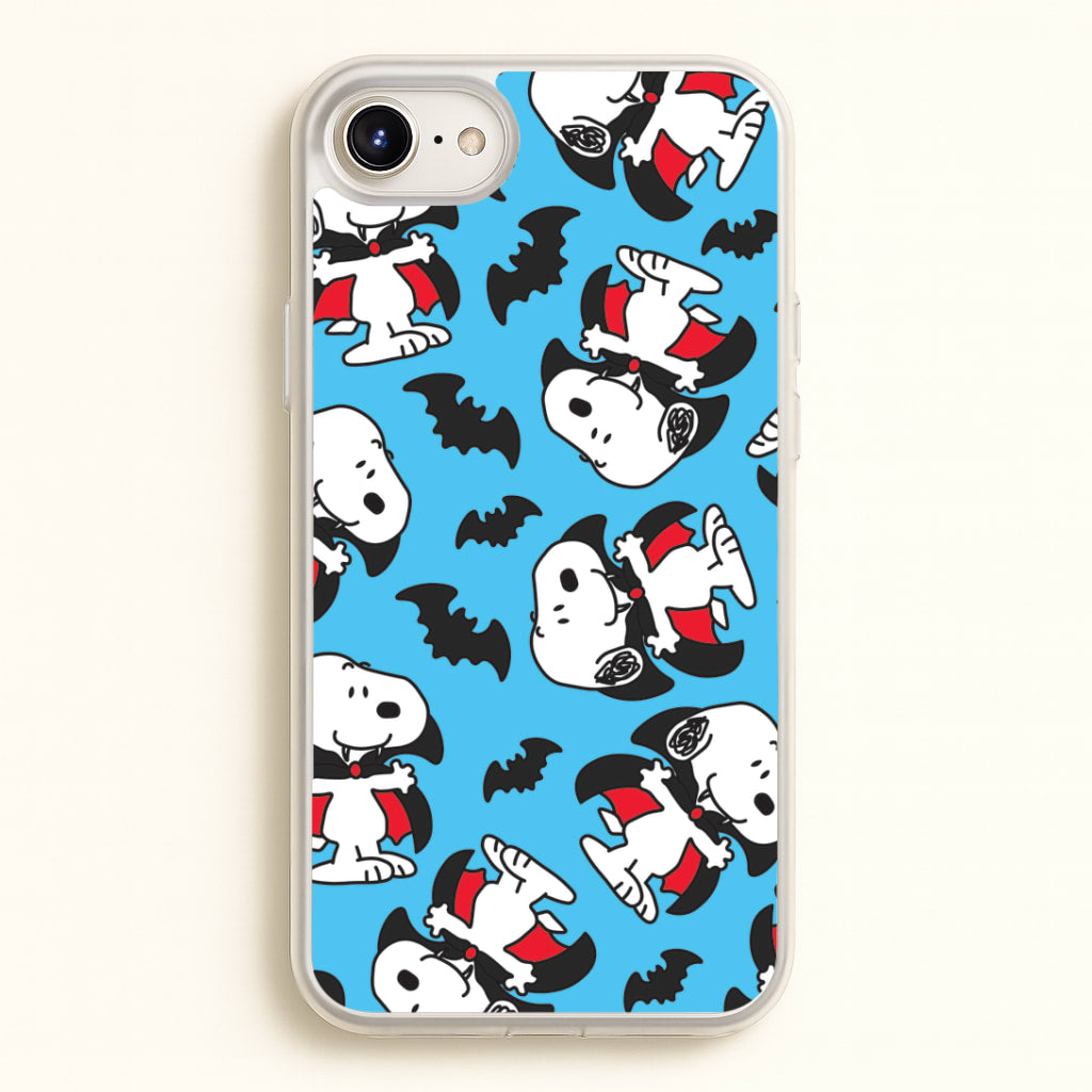 Cartoon Beagle Vampire And Bats Pattern iPhone 6 Plus / 7 Plus / 8 Plus Case