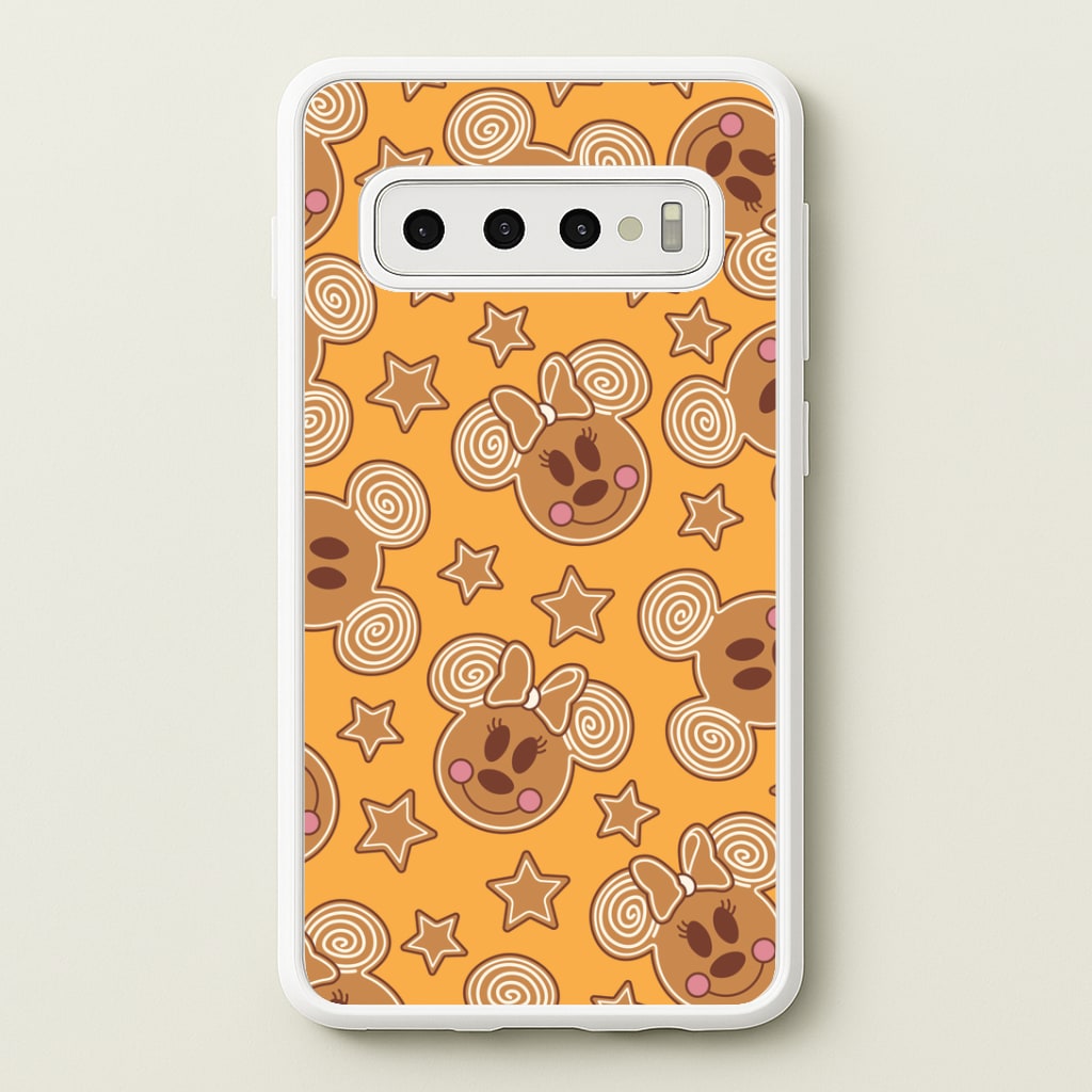 Cartoon Mouse Gingerbread Pattern Galaxy S10 Plus Case