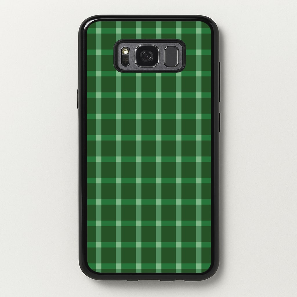 Dark Green Tartan Christmas Pattern Galaxy S8 Plus Case