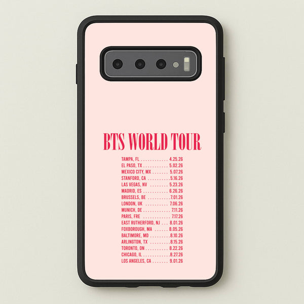 K-Pop Band World Tour List 2026 Galaxy S10 Plus Case