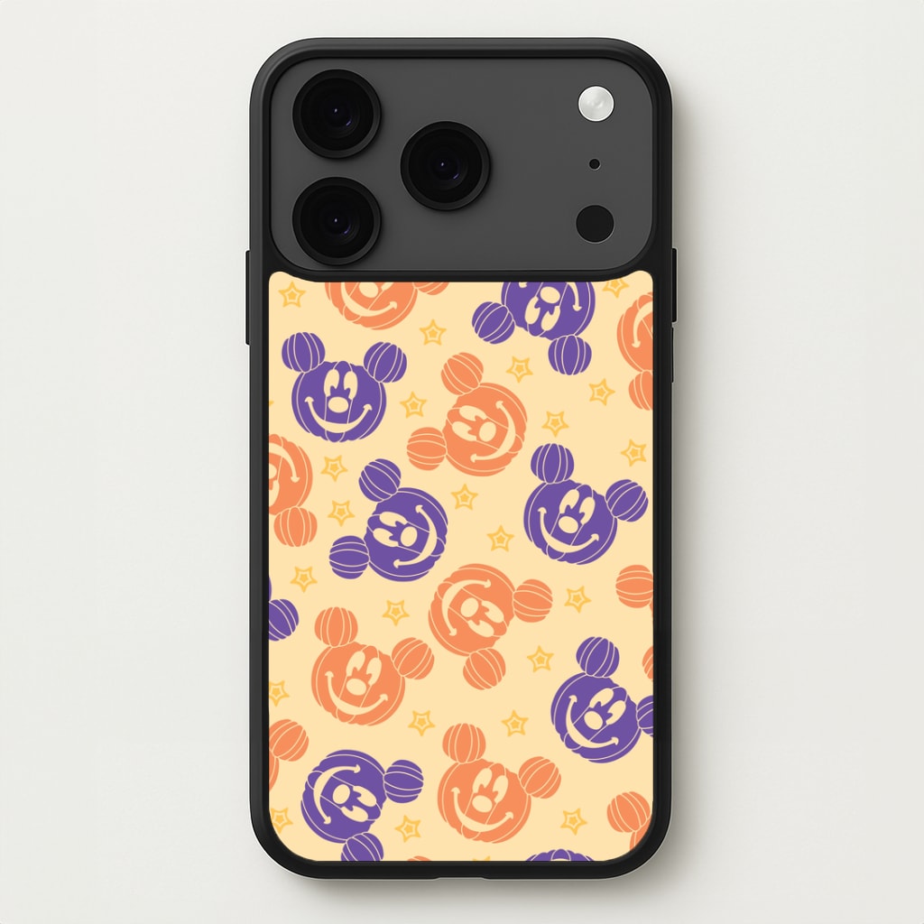 Pumkin Mouse And Stars Pattern iPhone 17 Pro Case