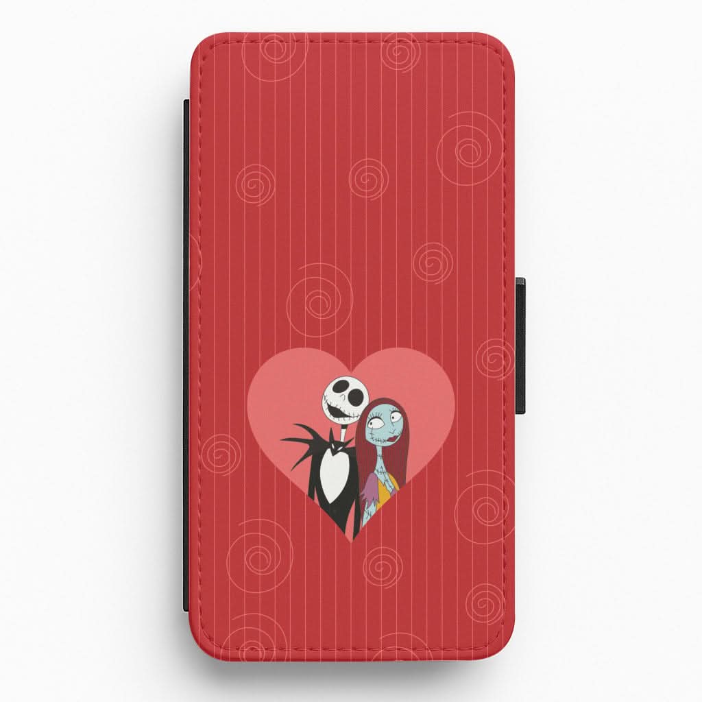 J And S Heart Flip / Wallet Phone Case