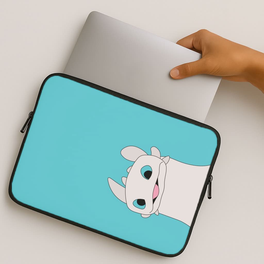White Fury Dragon MacBook Cover