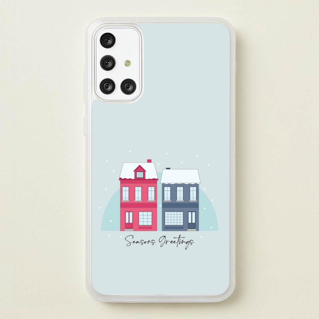 Seasons Greetings Winter Townhouses Galaxy A71 Case