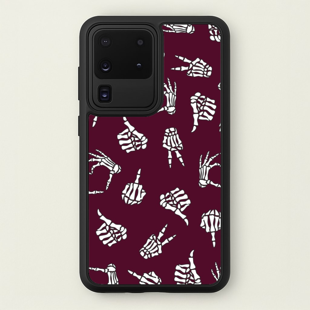 Skeleton Hands Pattern Galaxy S20 Ultra Case