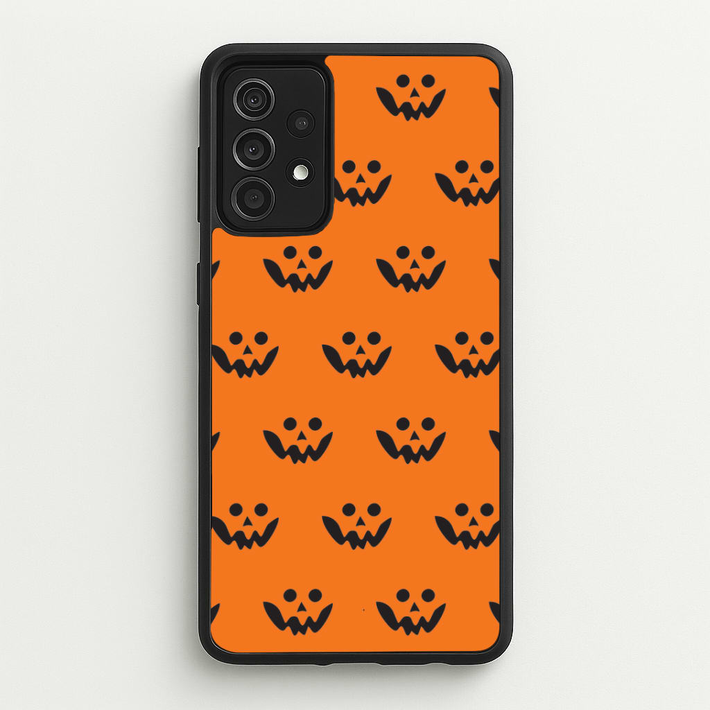 Carved Pumpkin Face Pattern Galaxy A52 / A52s Case