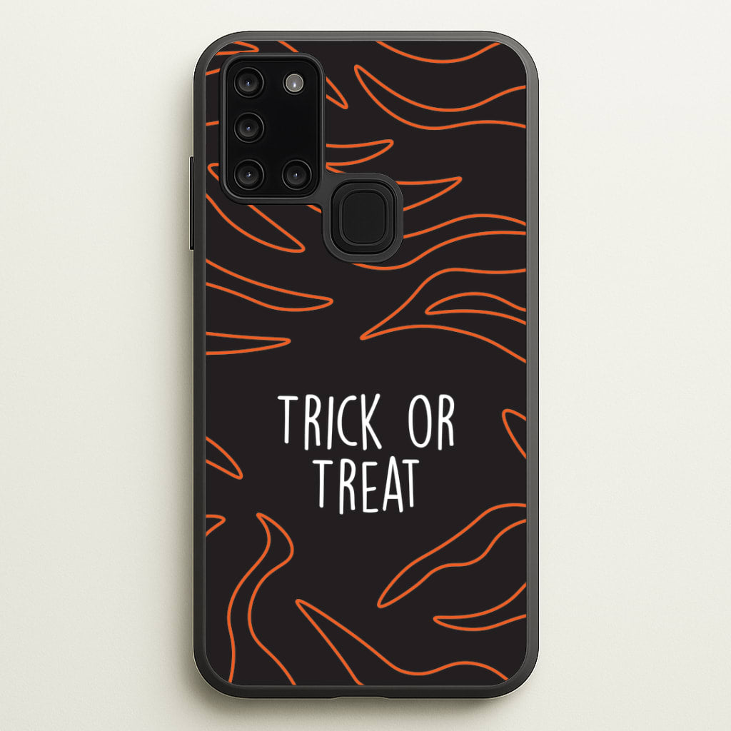 Zebra Print Trick Or Treat Galaxy A21s Case