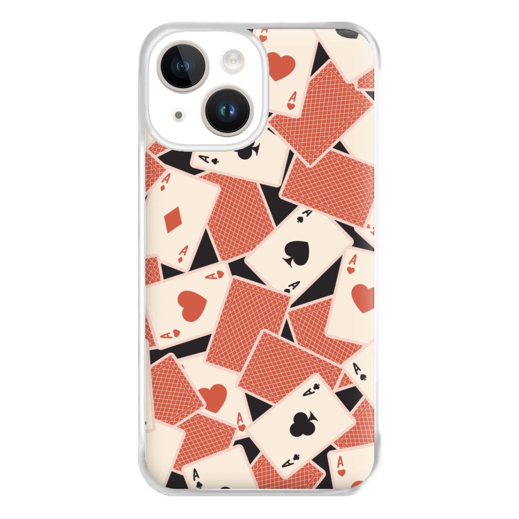 Playing Cards Collage Pattern iPhone 14 Case