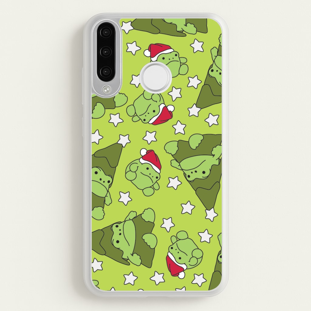 Christmas Frogs And Stars Plush Pattern Huawei P30 Lite Case