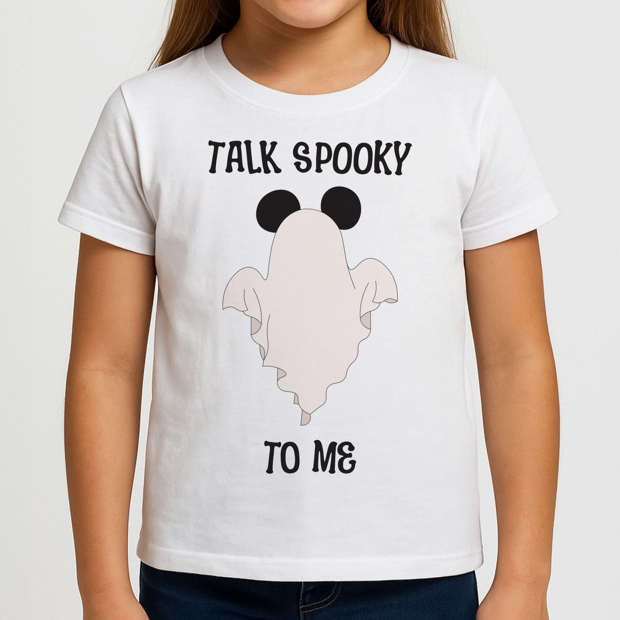 Talk Spooky To Me Mouse Ghost Girls T-Shirt