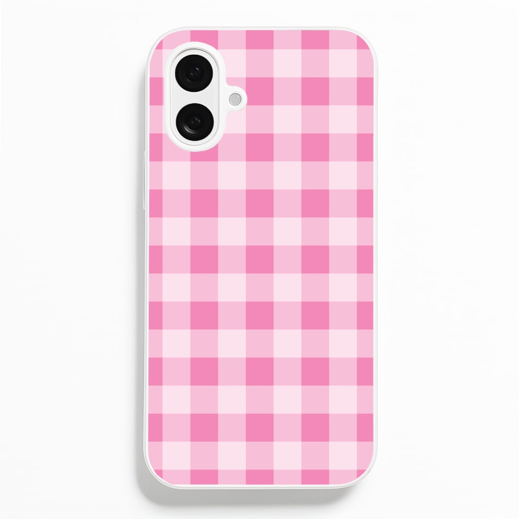 Strawberry Gingham iPhone 16 Plus Case