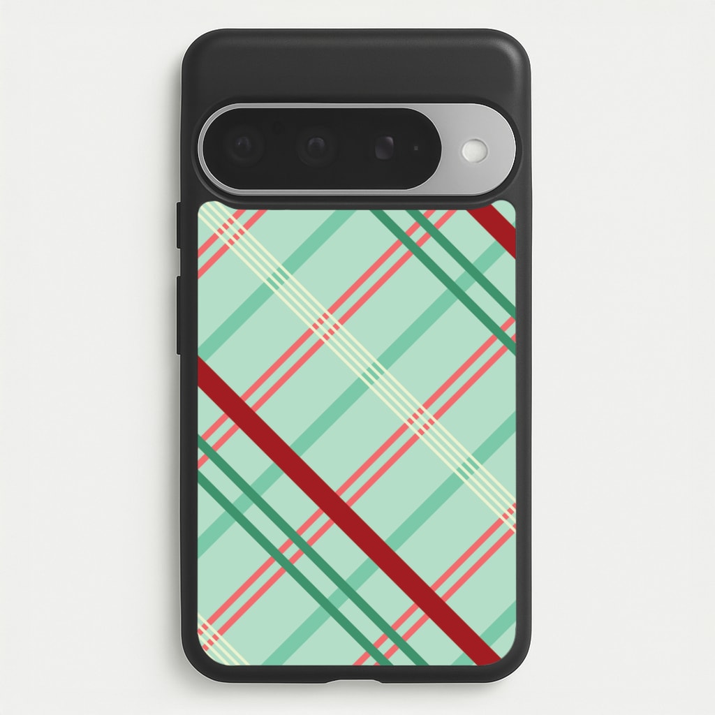 Pastel Tartan Christmas Pattern Google Pixel 10 Pro XL Case