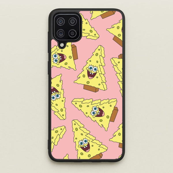 Christmas Tree Cartoon Sponge Pattern Galaxy A12 Case